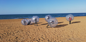 cumpleaos playa denia bubble football