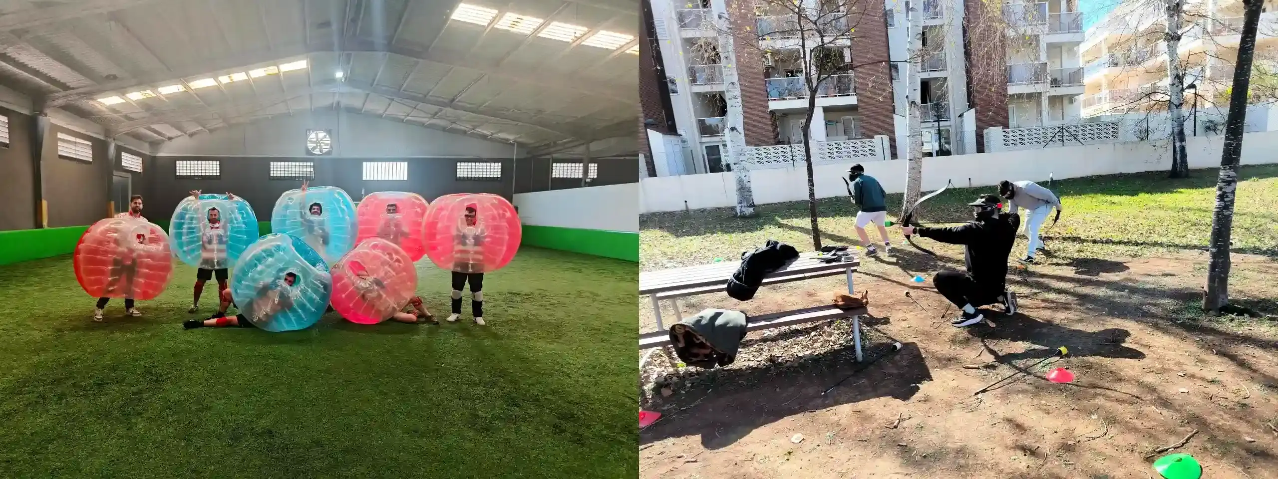 Pack de fútbol burbuja y Archery Tag en Marina Alta