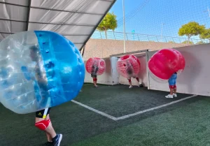 despedida futbol burbuja